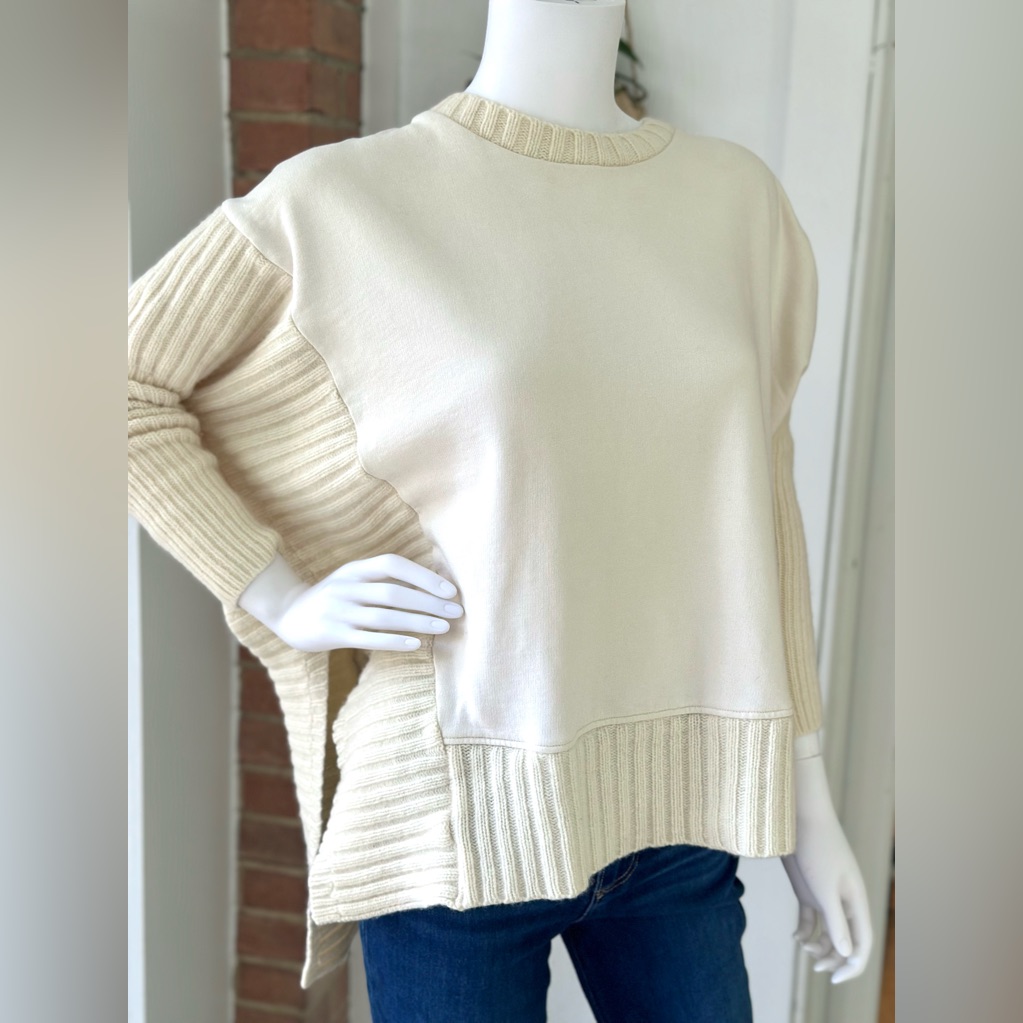 All Saints Cream Crew Neck Sweater